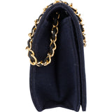 Chanel Quilted Cotton Single Flap Shoulder Bag