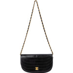 Chanel Lambskin Halfmoon Single Flap Shoulder Bag - vintageandkickz