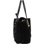 Gucci Suede GG Monogram Jolicoeur Shearling Tote Handbag - vintageandkickz