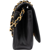 Chanel Lambskin Halfmoon Single Flap Shoulder Bag - vintageandkickz