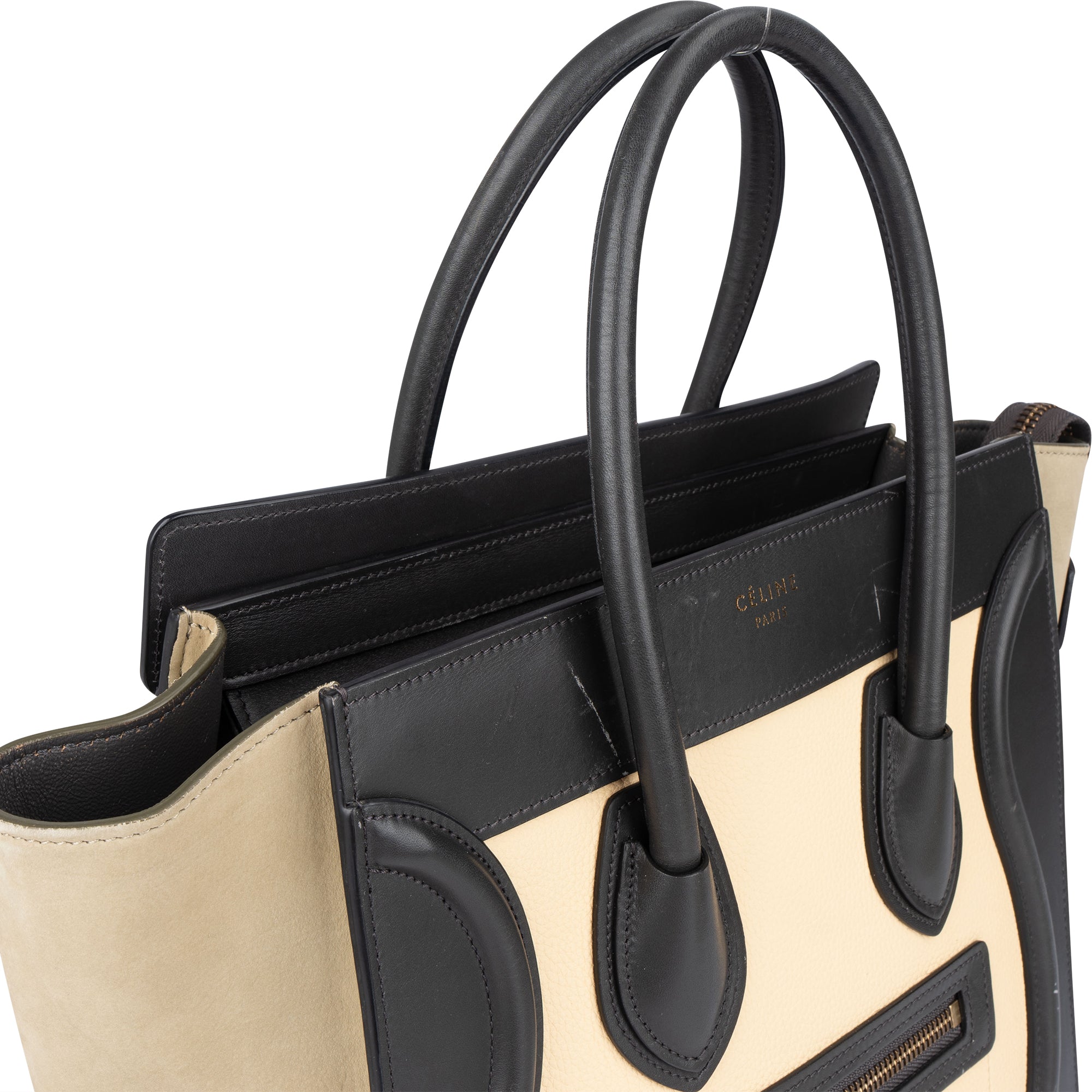 Céline Tricolor Leather Luggage Handbag - vintageandkickz