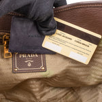 Prada Logo Jacquard Triangle Tote Handbag - vintageandkickz