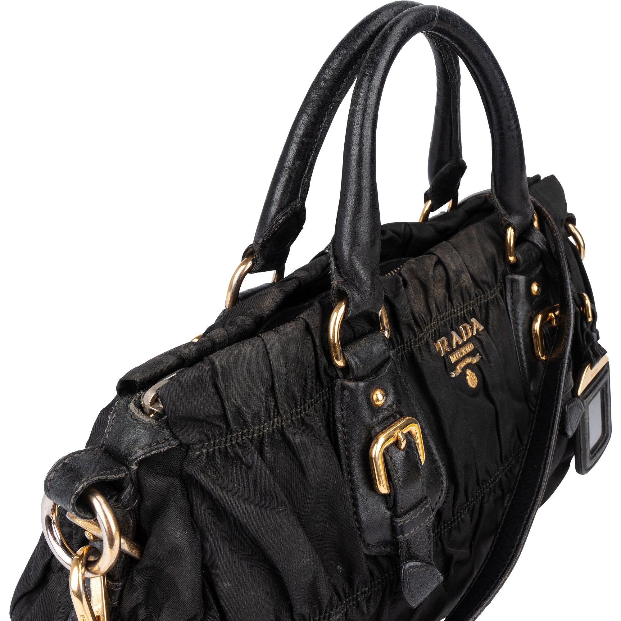 Prada Quilted Nylon Handbag - vintageandkickz