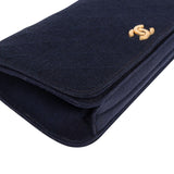 Chanel Quilted Cotton Single Flap Shoulder Bag