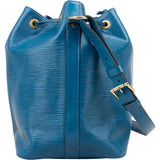 Louis Vuitton Blue Epi Leather Sac Noé Petit Shoulder Bag - vintageandkickz