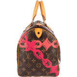 Louis Vuitton Monogram Canvas Chain Flower Speedy 30 Handbag - vintageandkickz