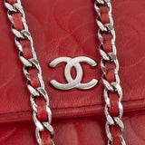 Chanel Camellia Embossed Leather Wallet on Chain Crossbody Bag