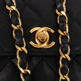 Chanel Quilted Lambskin 24K Gold Single Flap Crossbody Bag