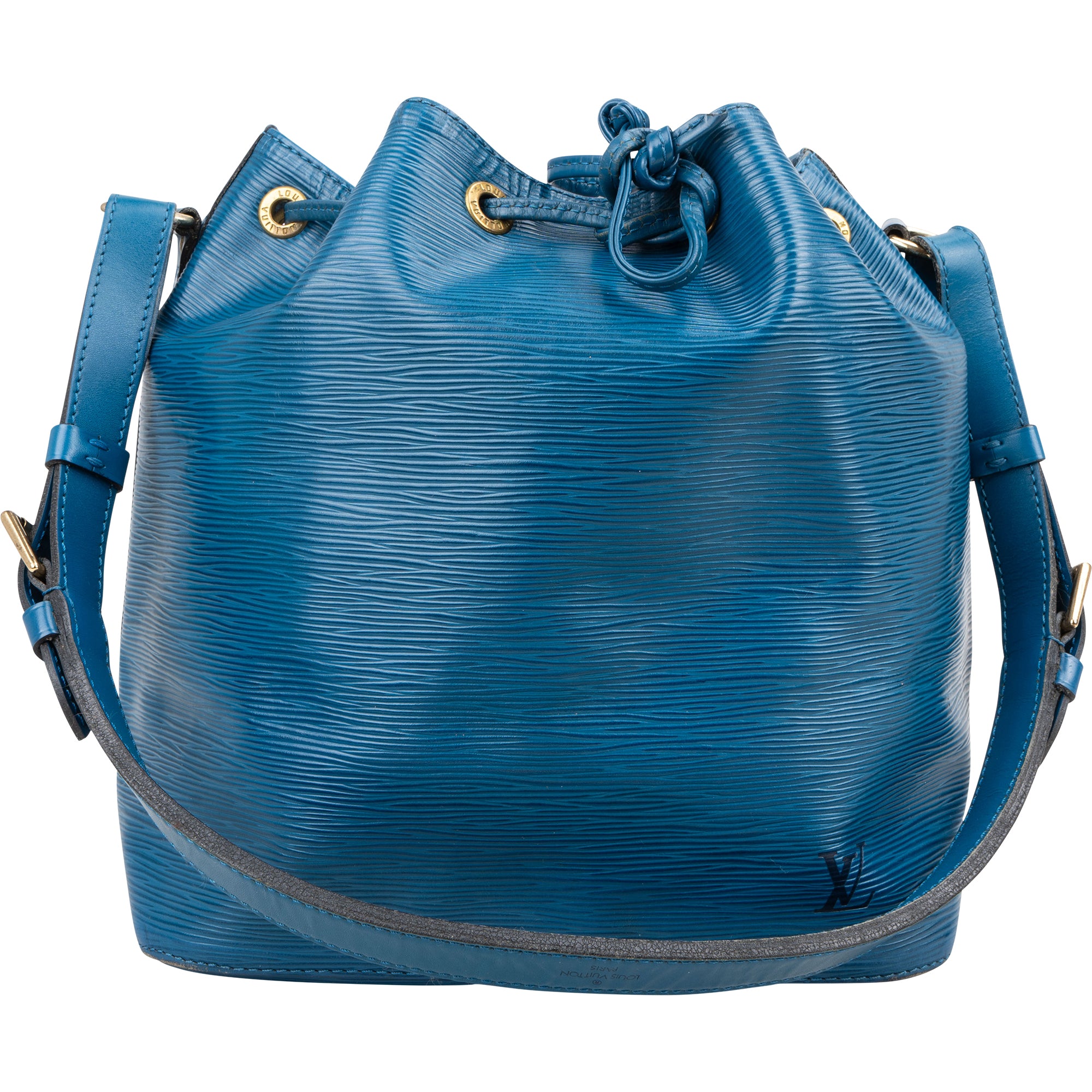 Louis Vuitton Blue Epi Leather Sac Noé Petit Shoulder Bag - vintageandkickz