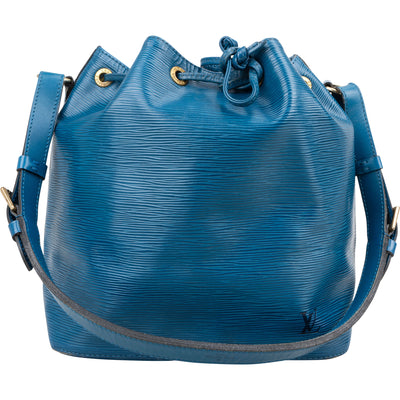 Louis Vuitton Blue Epi Leather Sac Noé Petit Shoulder Bag - vintageandkickz