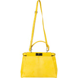 Fendi Yellow Pony Hair Peekaboo Handbag