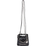 Chanel Noir Quilted Calfskin Small 22 Shoulder Bag - vintageandkickz