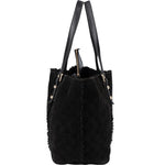 Gucci Suede GG Monogram Jolicoeur Shearling Tote Handbag - vintageandkickz
