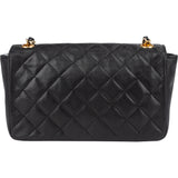 Chanel Quilted Lambskin 24K Gold Single Flap Crossbody Bag