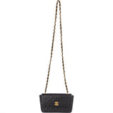 Chanel Quilted Lambskin 24K Gold Single Flap Crossbody Bag
