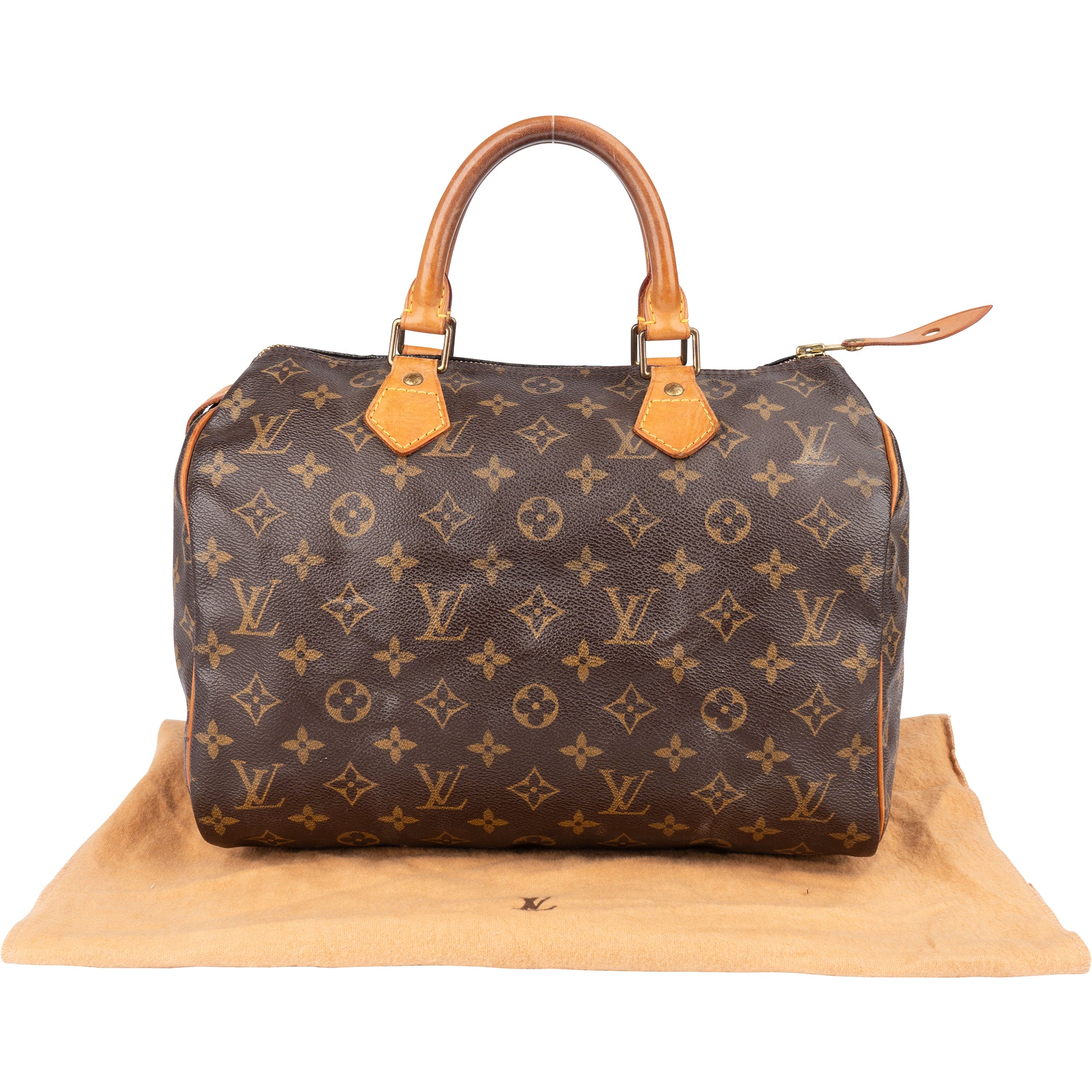 Louis Vuitton Canvas Monogram Speedy 30 Handbag - vintageandkickz