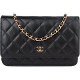 Chanel Caviar Leather Classic Wallet on Chain Crossbody Bag
