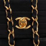 Chanel Lambskin Halfmoon Single Flap Shoulder Bag - vintageandkickz