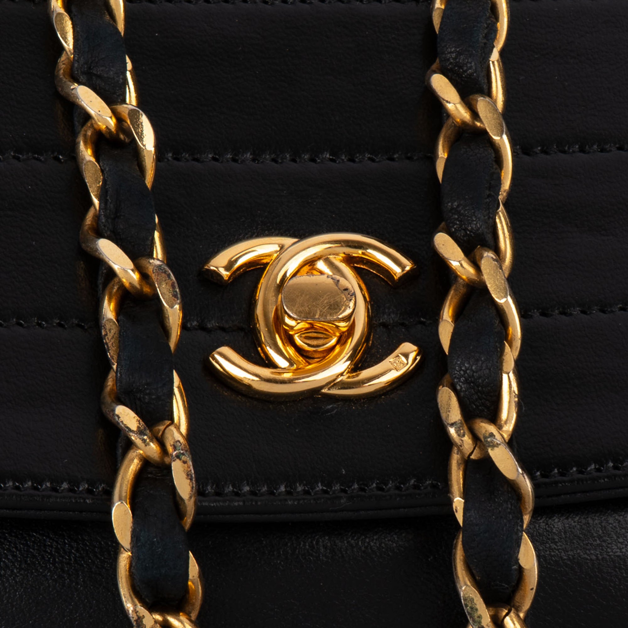 Chanel Lambskin Halfmoon Single Flap Shoulder Bag - vintageandkickz