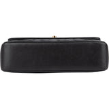 Chanel Quilted Lambskin 24K Gold Single Flap Crossbody Bag