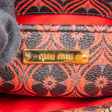 Miu Miu Printed Leather Wristlet Pouch