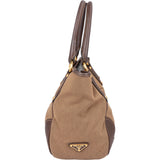 Prada Logo Jacquard Triangle Tote Handbag - vintageandkickz