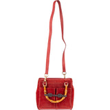 Gucci Suede Bamboo Top Handle Handbag