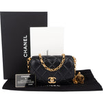 Chanel Quilted Lambskin Mini Coin Single Flap Crossbody Bag - vintageandkickz