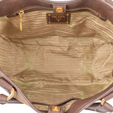 Prada Logo Jacquard Triangle Tote Handbag - vintageandkickz