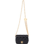 Chanel Quilted Lambskin Mini Coin Single Flap Crossbody Bag - vintageandkickz