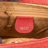 Gucci Suede Bamboo Top Handle Handbag