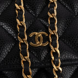 Chanel Quilted Caviar Leather Wallet on Chain Crossbody Bag