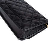 Chanel Quilted Caviar Leather Wallet on Chain Crossbody Bag