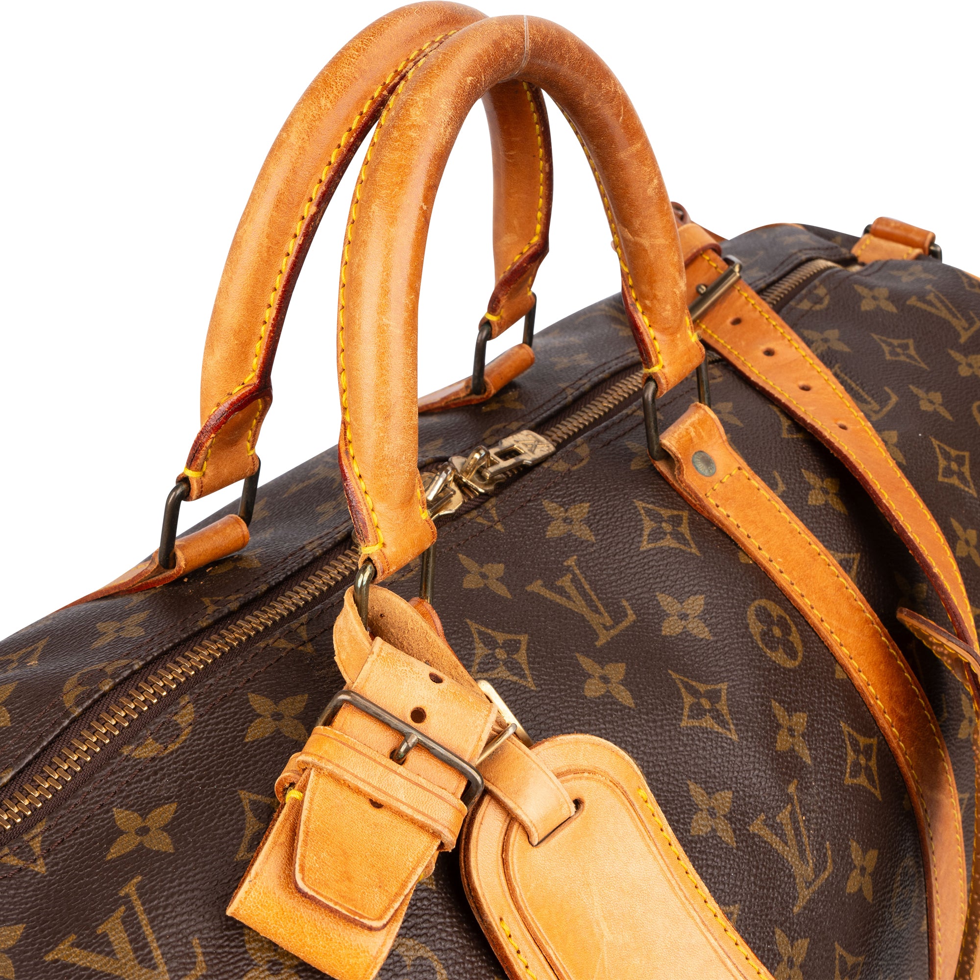 Louis Vuitton Monogram Canvas Keepall 55 Bandoulière Travel Bag - vintageandkickz