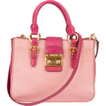 Miu Miu Leather Madras Bicolore Handbag - vintageandkickz