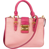 Miu Miu Leather Madras Bicolore Handbag - vintageandkickz