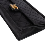 Chanel Quilted Lambskin Pearl Strap Single Flap Crossbody Bag