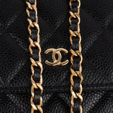 Chanel Caviar Leather Classic Wallet on Chain Crossbody Bag