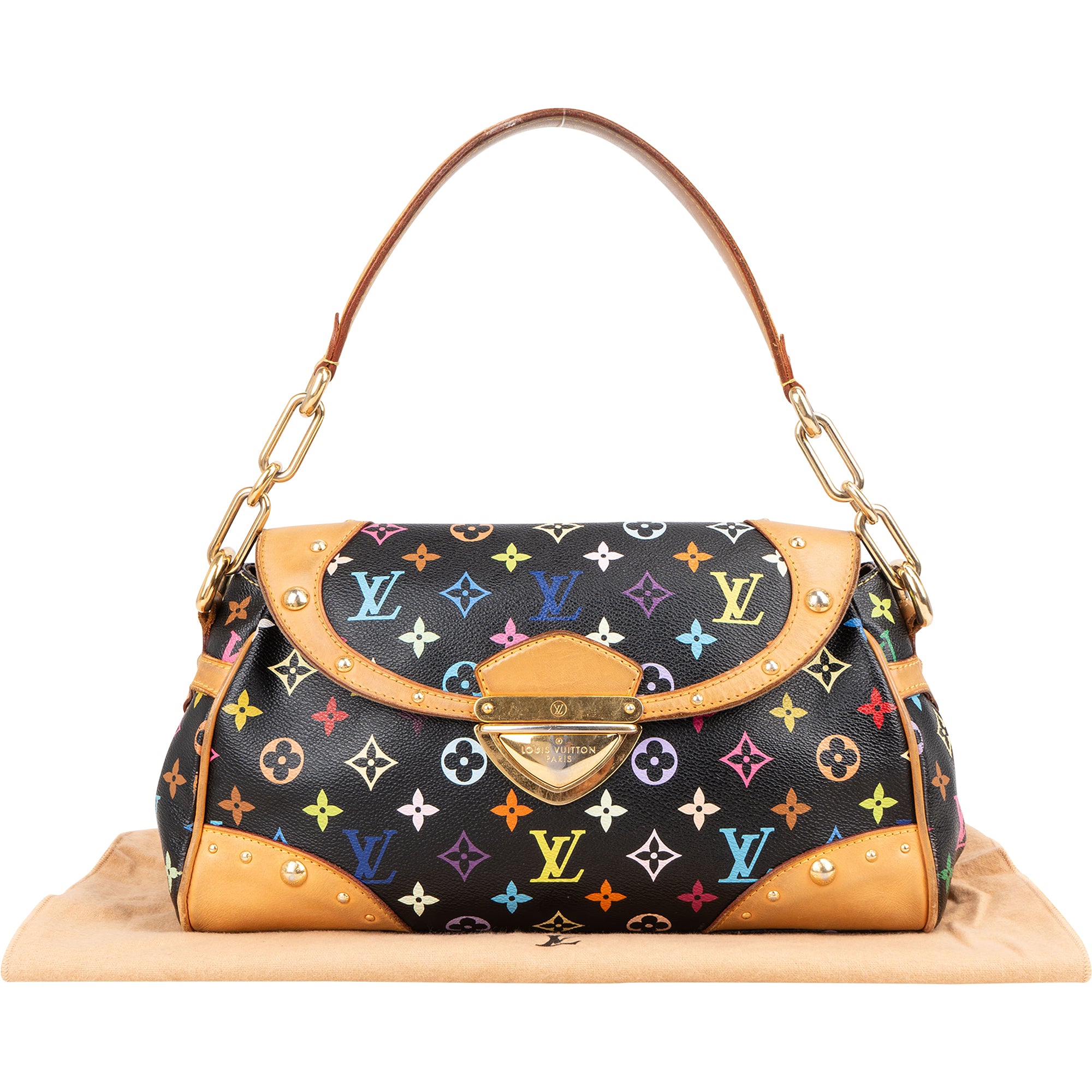 Louis Vuitton Canvas Monogram Multicolor Beverly MM Shoulder Bag - vintageandkickz