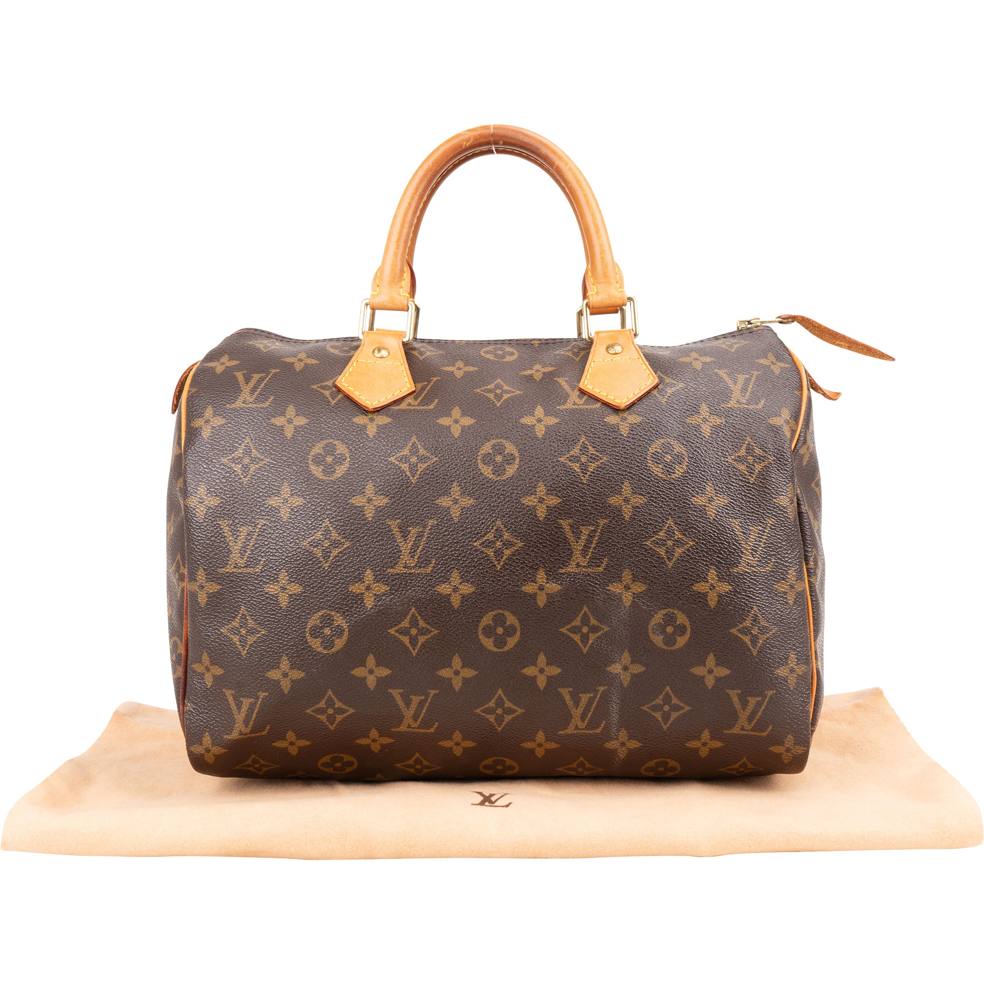 Louis Vuitton Monogram Canvas Speedy 30 Handbag - vintageandkickz