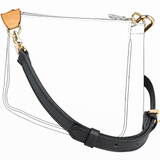 Schulterriemen Schwarz (Schmal / Verstellbar) - Pochette Accessoires - vintageandkickz
