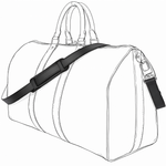 Schulterriemen Schwarz (Breit / Verstellbar) - Keepall, Greenwich - vintageandkickz
