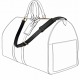 Schulterriemen Schwarz (Breit / Verstellbar) - Keepall, Greenwich - vintageandkickz