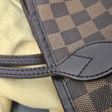 Louis Vuitton Monogram Damier Ebene Canvas Neverfull MM Shoulder Bag