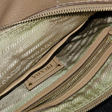 Prada Classic Beige Leather Hobo Bag