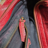 Balenciaga Bordeaux Leather City Handbag
