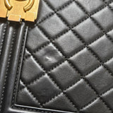 Chanel Quilted Lambskin Boy Single Flap Crossbody Bag - vintageandkickz