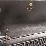 Chanel Ruched Stitched Lambskin Boy Single Flap Wallet