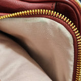 Miu Miu Grained Leather Bicolor Double Pocket Bauletto Handbag