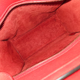 Céline Drummed Calfskin Luggage Nano Handbag